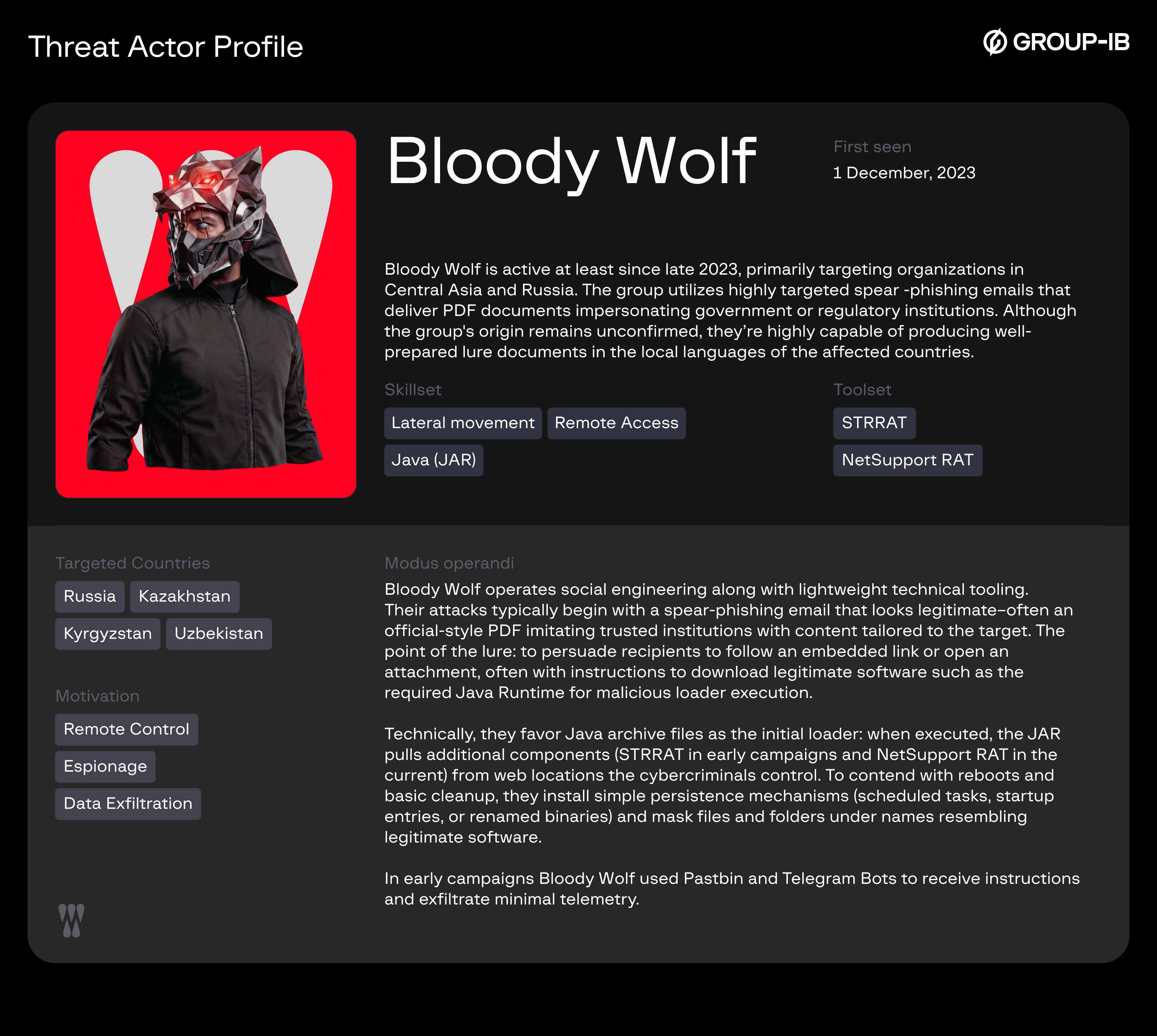 Threat actor profile