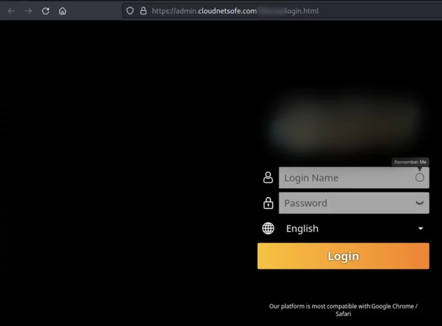 Examples of phishing forms in various languages
