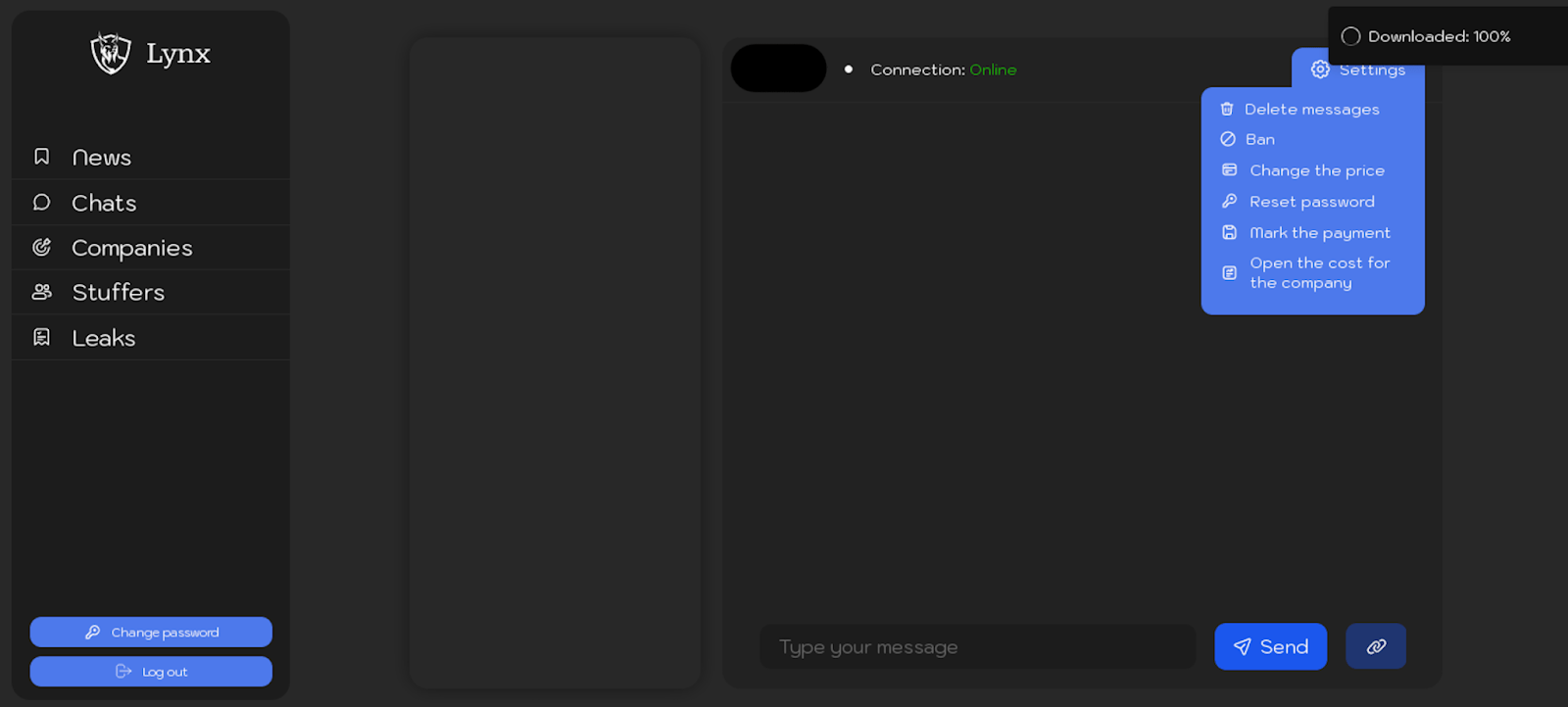 Figure 11. Screenshots of the interface displaying an already created company in the Figure 11. Screenshots of the interface displaying an already created company in the