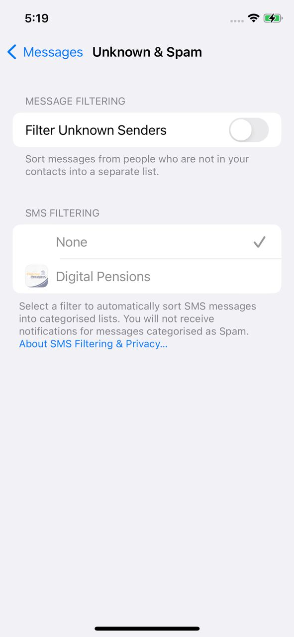 Displaying the threat actors’ message filter