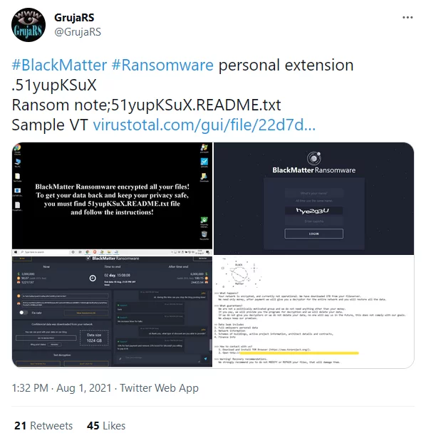 twitter screenshot blackmatter extension