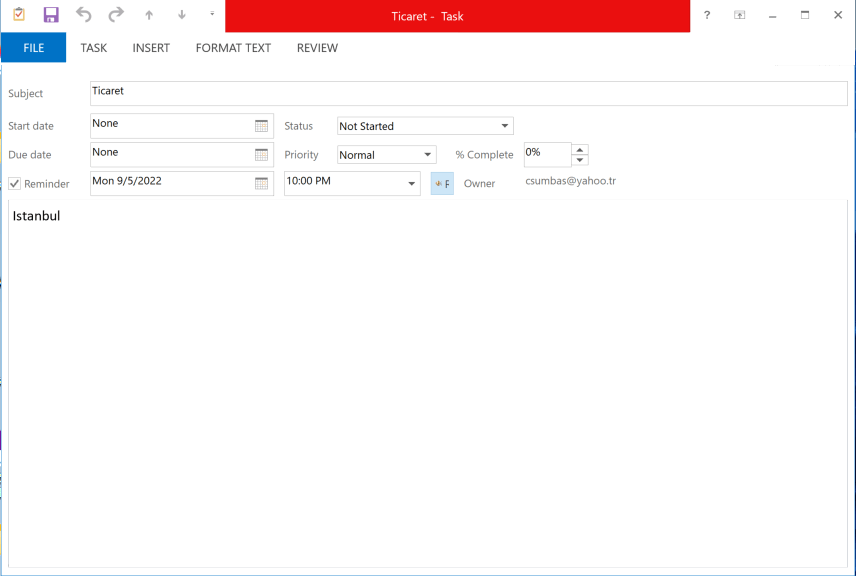 Sample email exploiting CVE-2023-23397