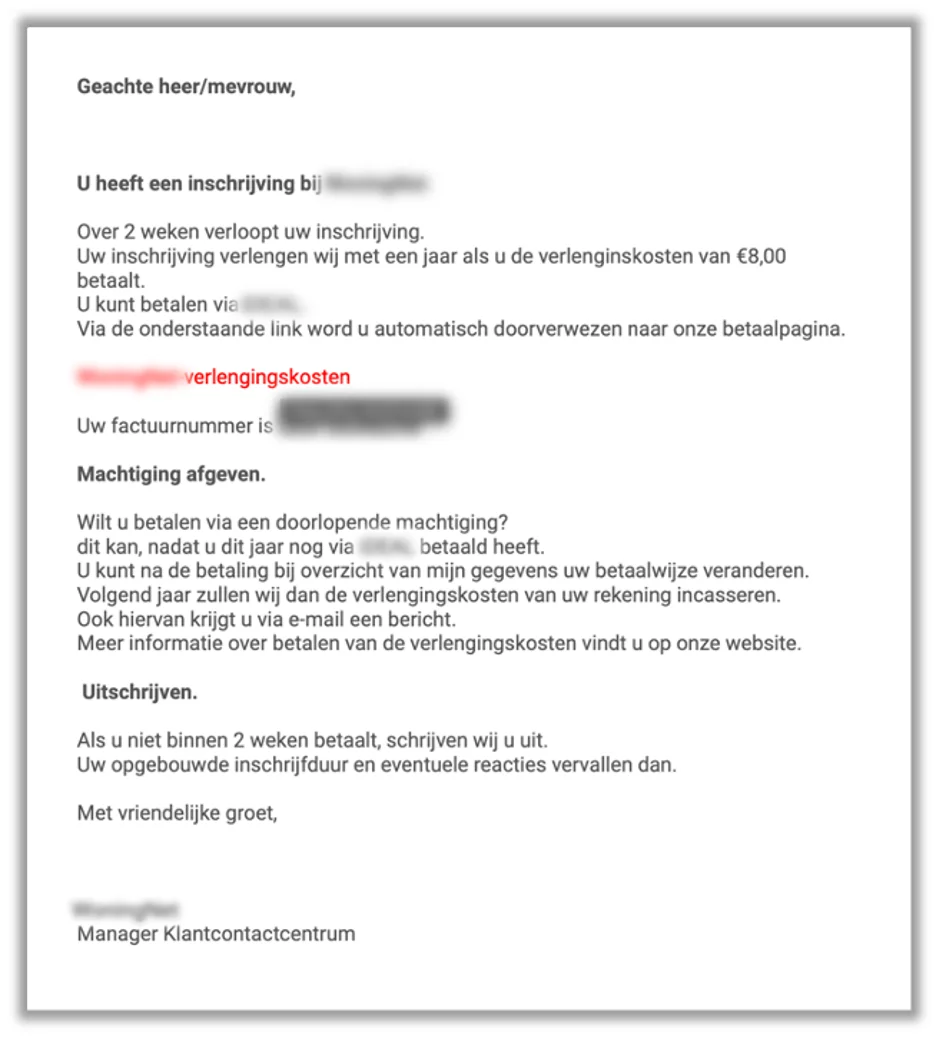 2-min Phishing email impersonating a local company screenshot