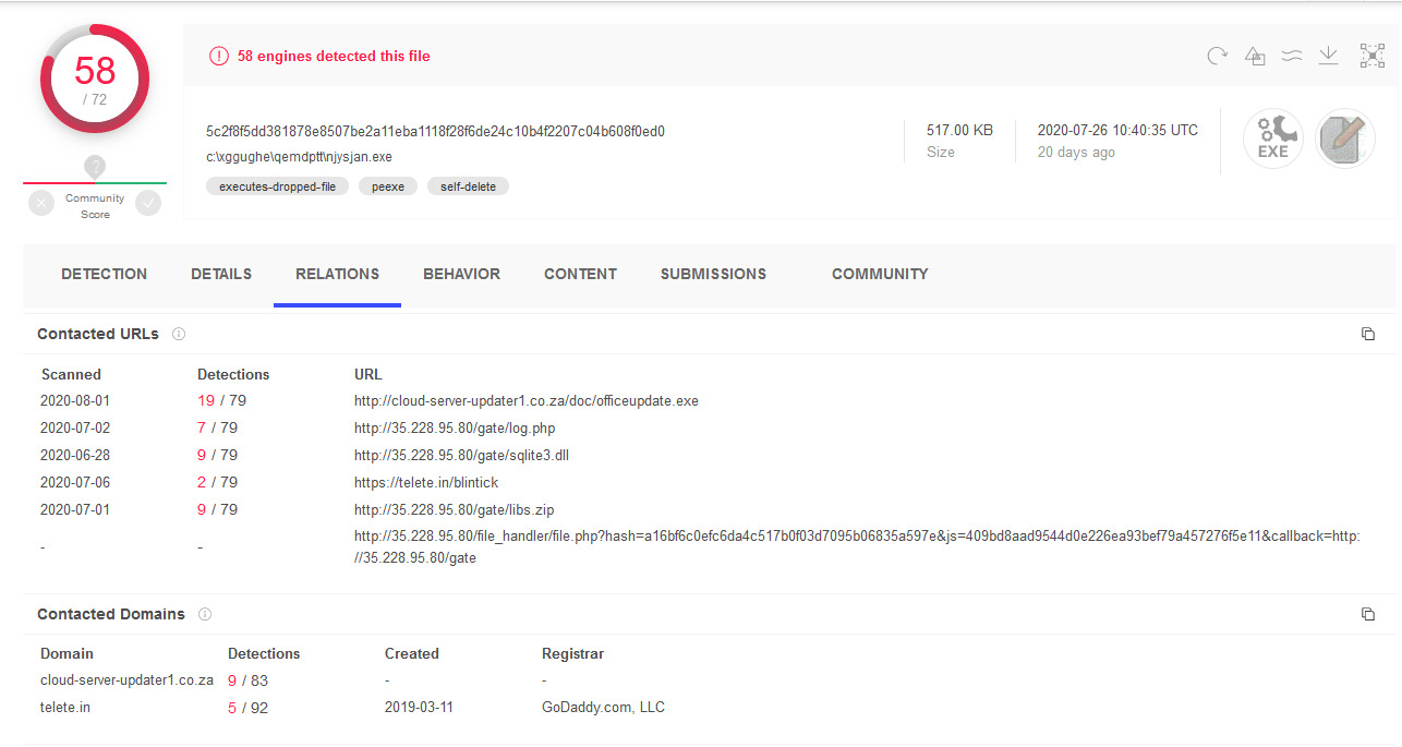 network requests raccoon stealer
