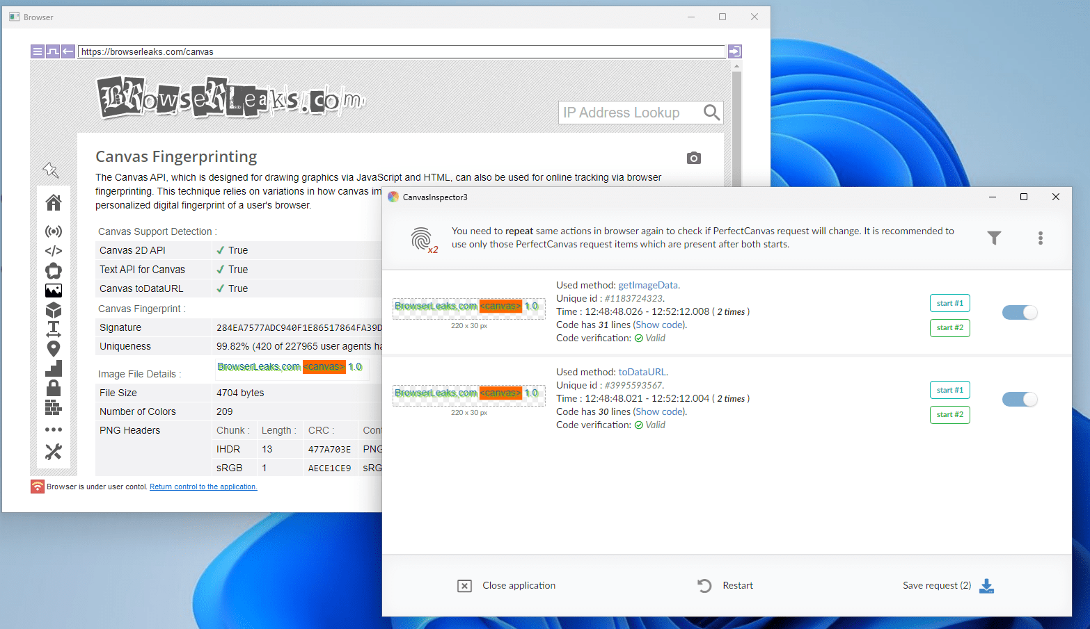 Figure 22. CanvasInpector.