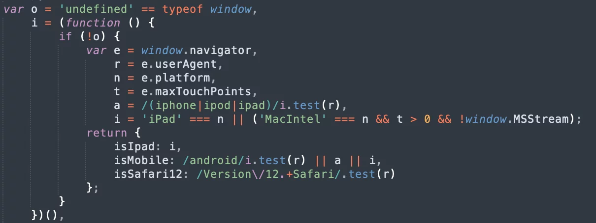 A snippet of SideWinder.AntiBot.Script