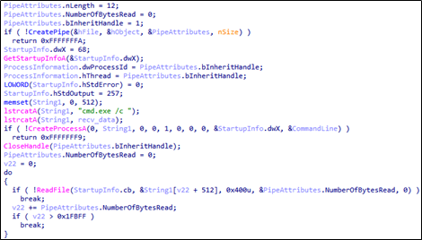 Fragments of the code in BlueTraveller