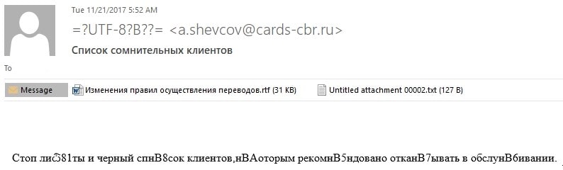 a malware-infected document