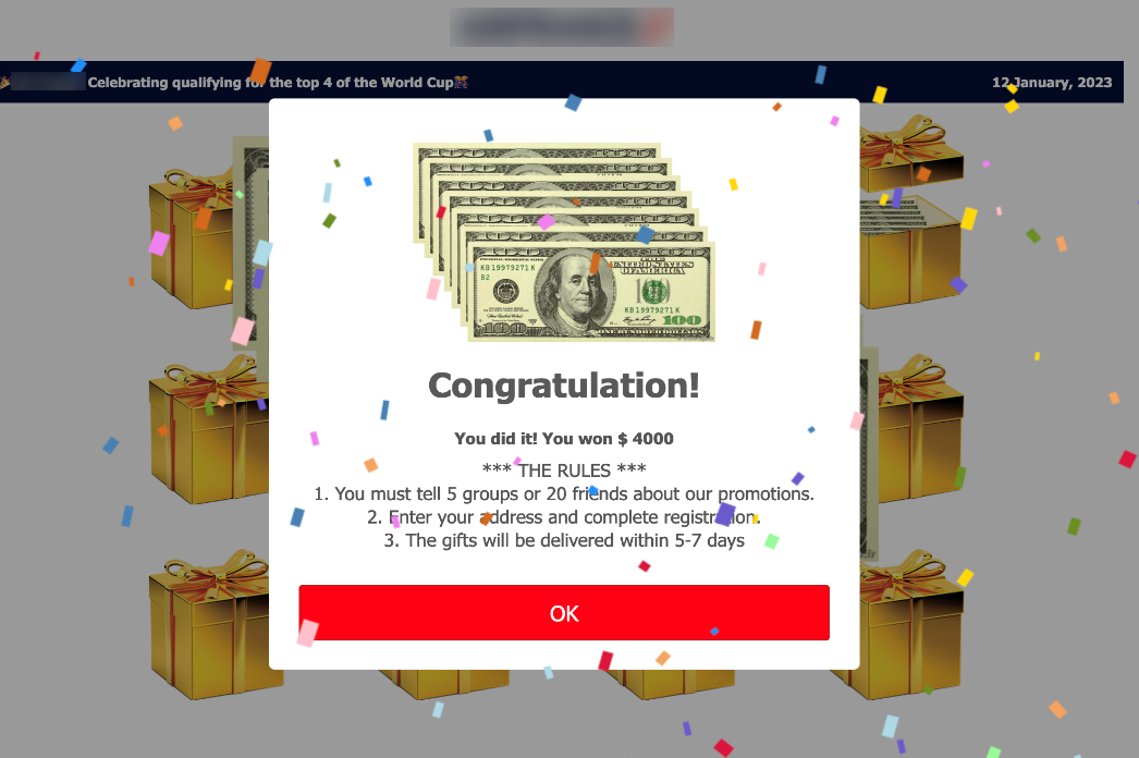 3-33 Example of targeted scam campaign