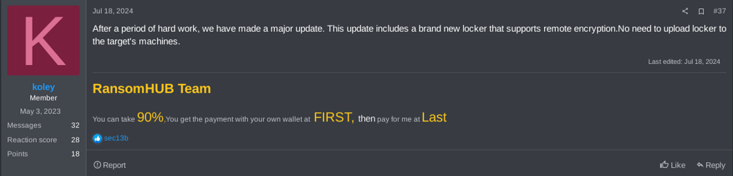 Figure 3. SFTP Locker release on RAMP forum