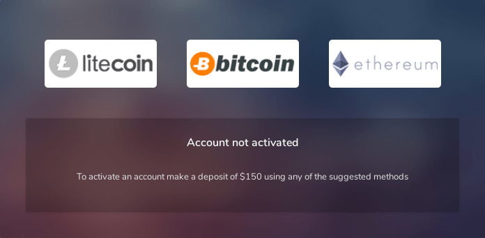 Example of account activation on the Amigos marketplace
