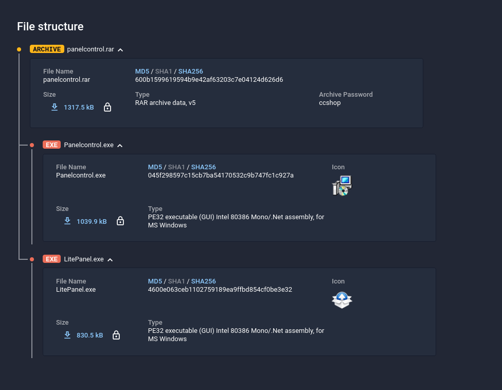 Group-IB Threat Hunting Framework detecting the