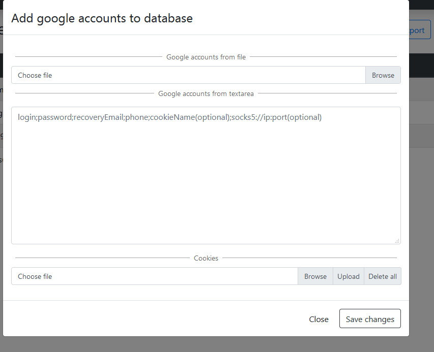 Screenshots from Prometheus TDS admin level