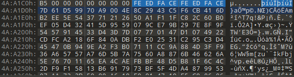 The encrypted version of the shellcode - 3CX