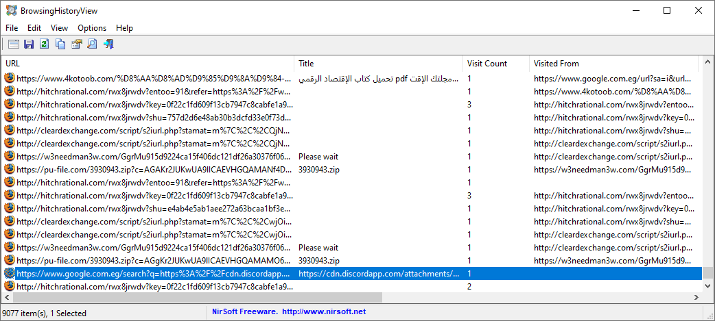 Browsing history of individual prior to downloading malware bundle