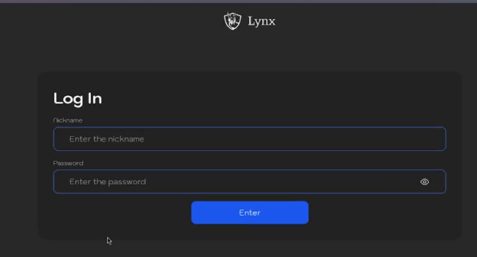 Figure 4. Screenshot of the authentication page of Lynx ransomware group.