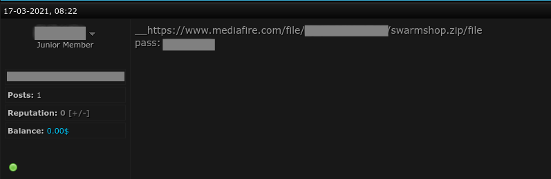 Screenshot from the