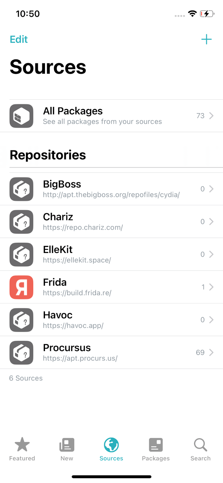 Repository list