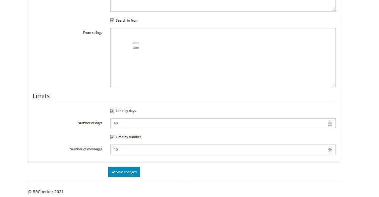 Screenshots of BRChecker admin panel