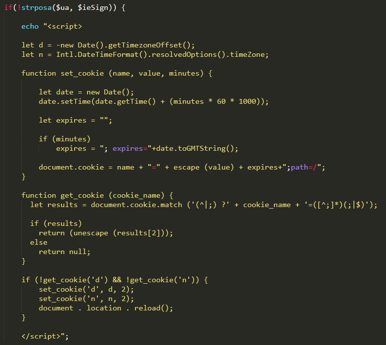 Part of the Prometheus.Backdoor code used to collect information about the user