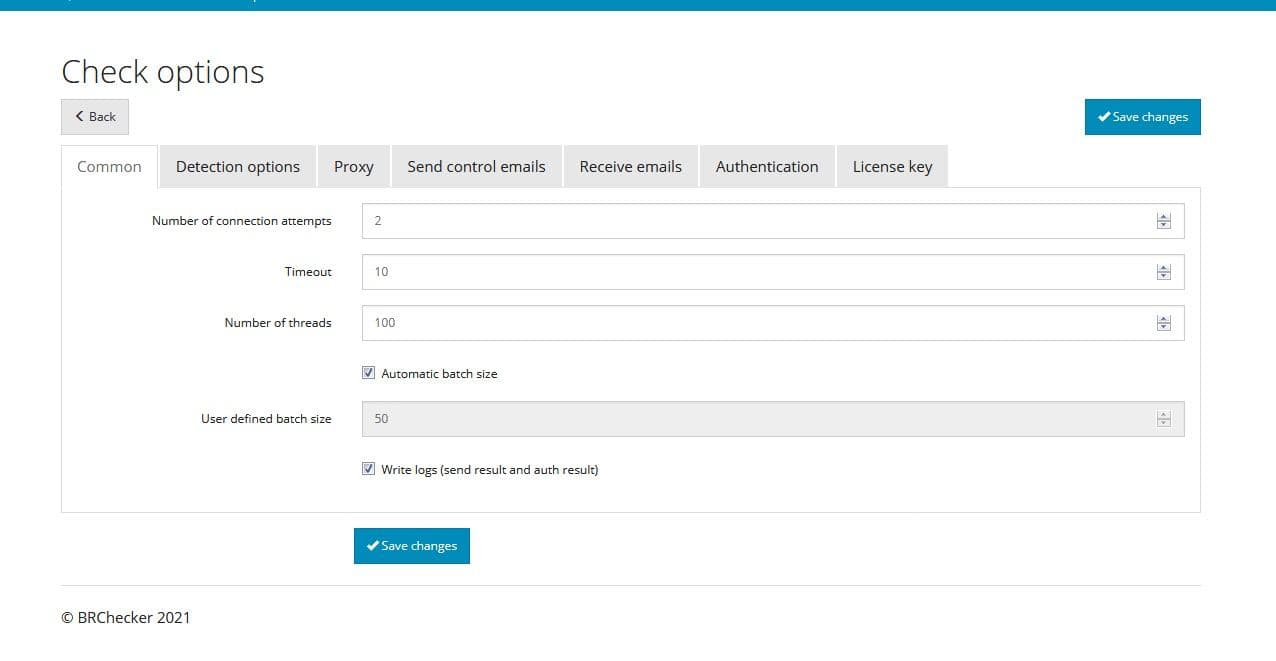 Screenshots of BRChecker admin panel