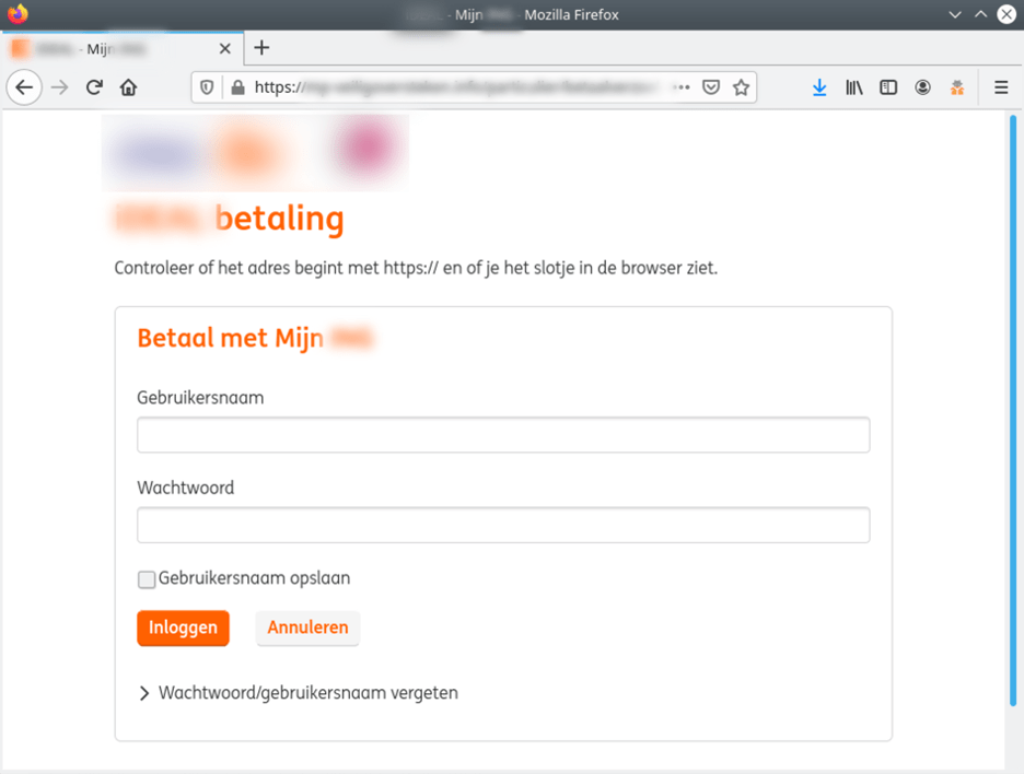 7-min Phishing website impersonating login interface of a Dutch bank