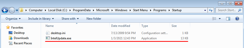 the bootkits payload from the server