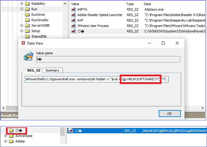 Cobalt's registry keys for startup