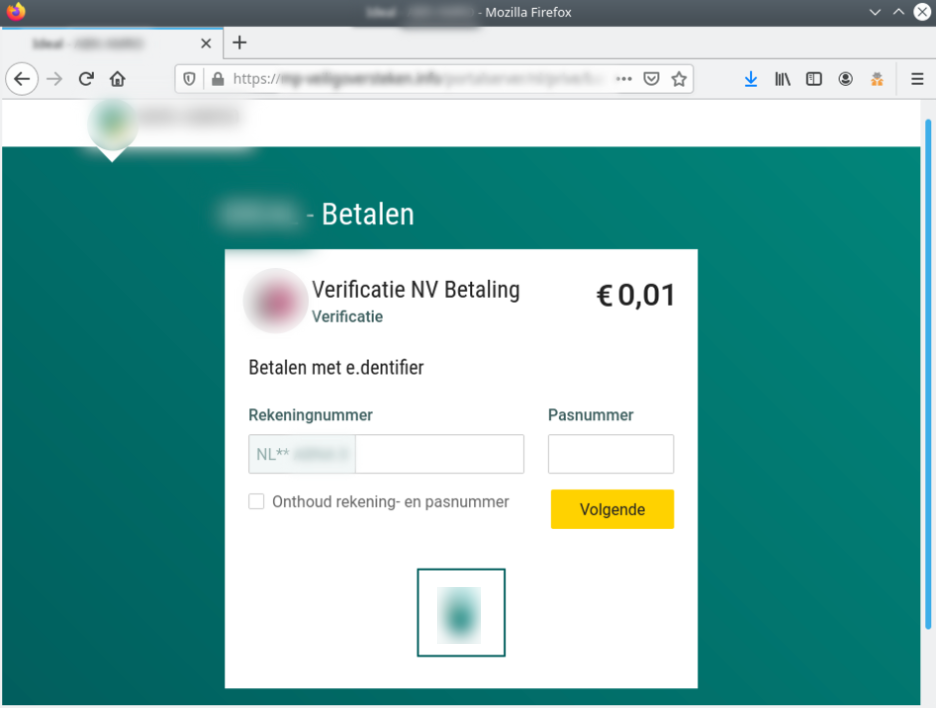 8-min Phishing website impersonating login interface of a Dutch bank