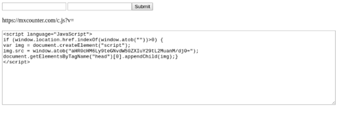 JS-sniffer encoded with Base64