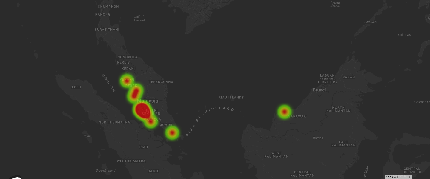 Geographical distribution of Fraudster’s device in this campaign