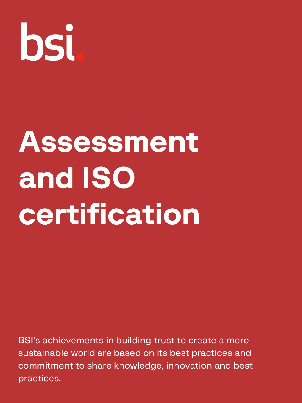 assessment and iso certificate