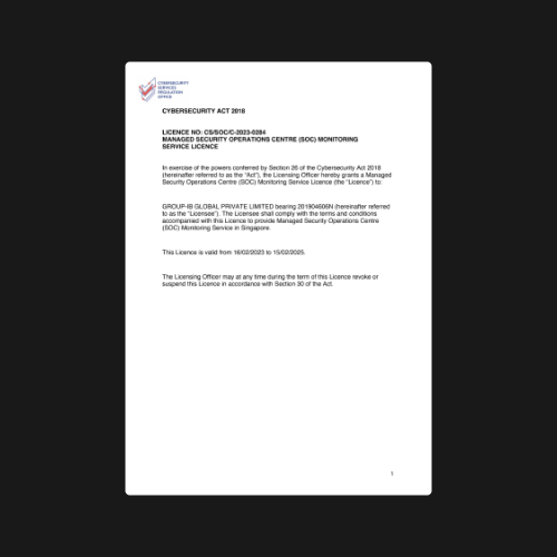 Managed SOC Monitoring Service Licence