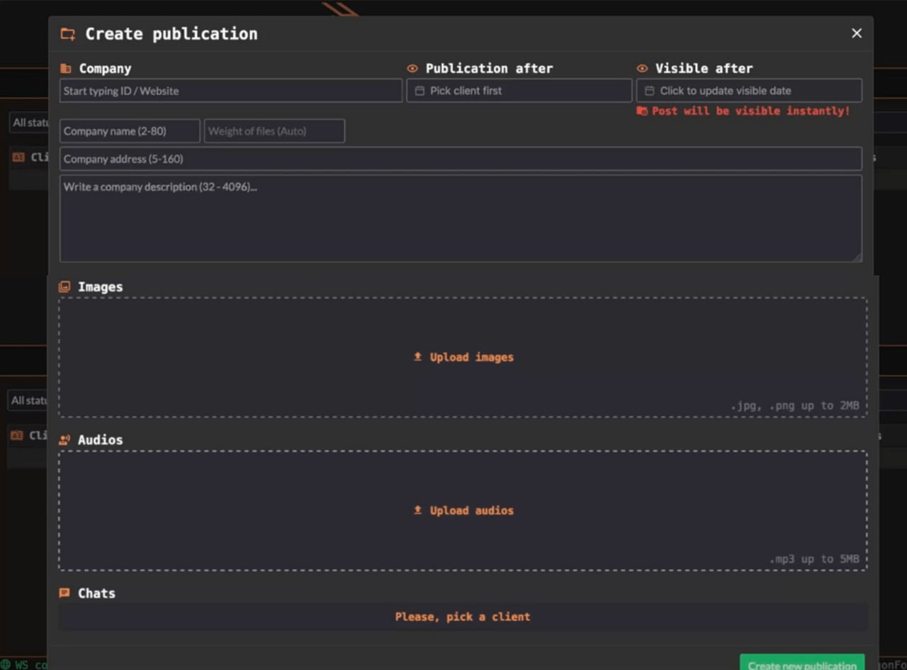 A screenshot of the “Constructor” section