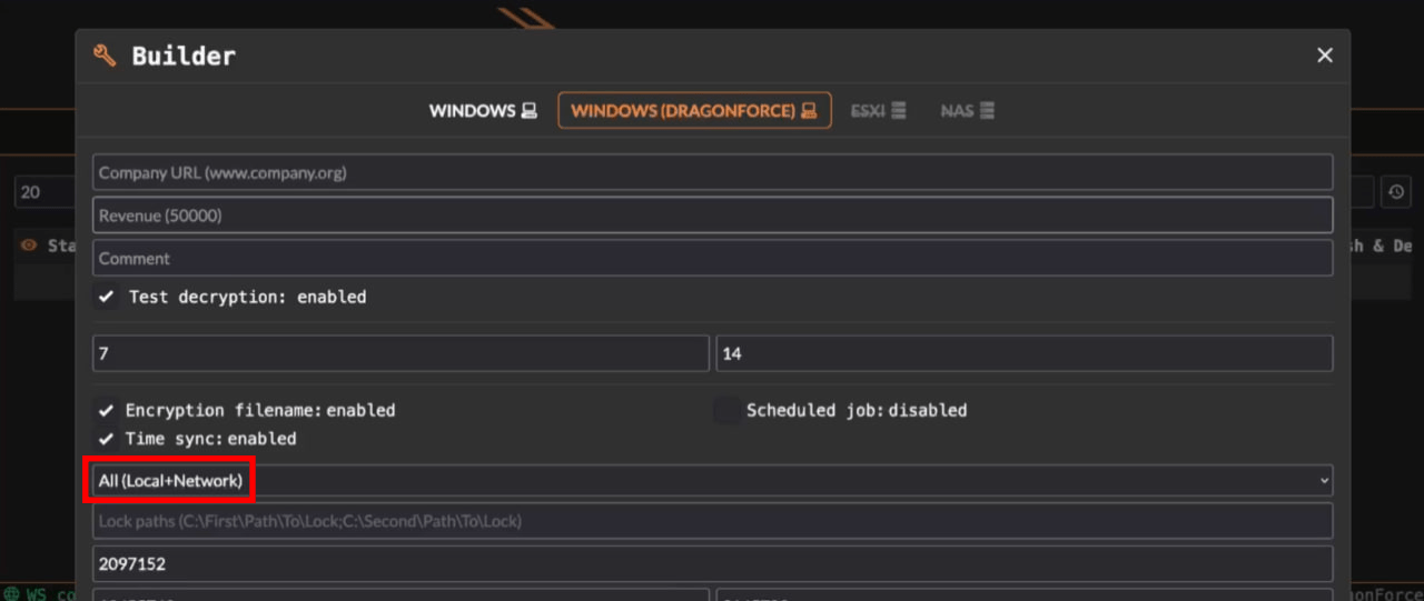 DragonForce Ransomware 9-min The “original” (based on ContiV3) version of the DragonForce ransomware