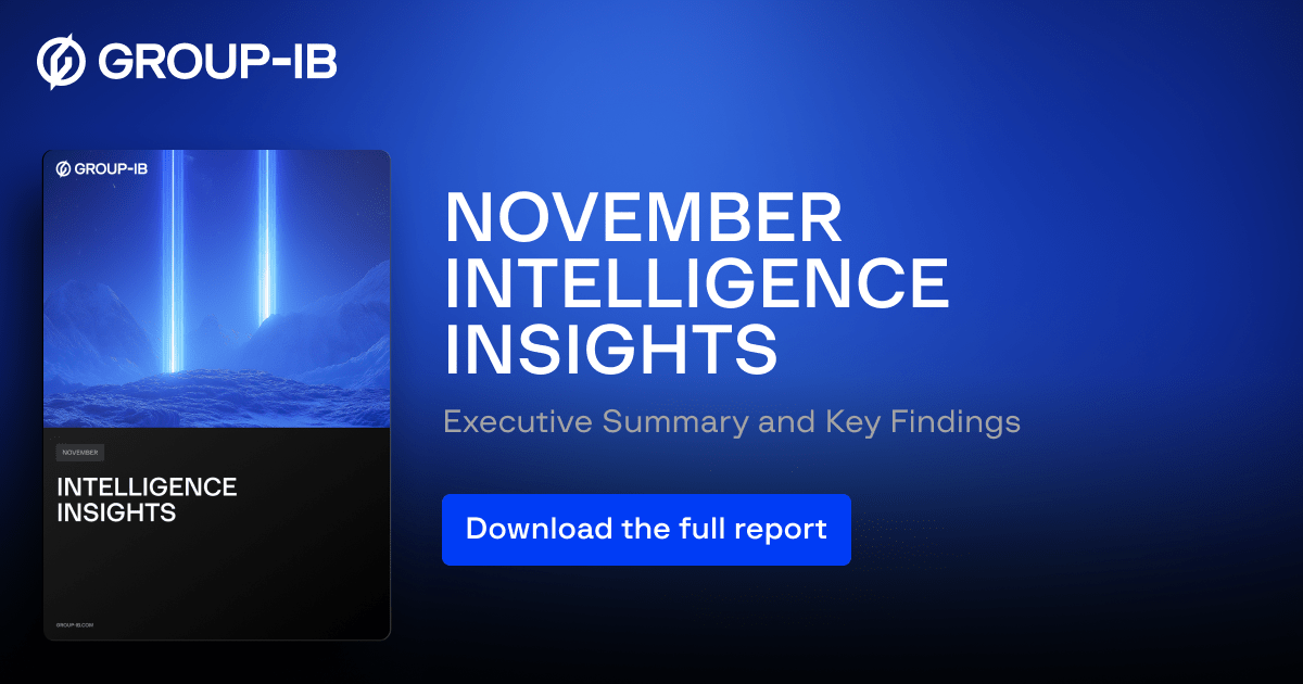Intelligence Insights Report, November 2024 | Group-IB Trend Report