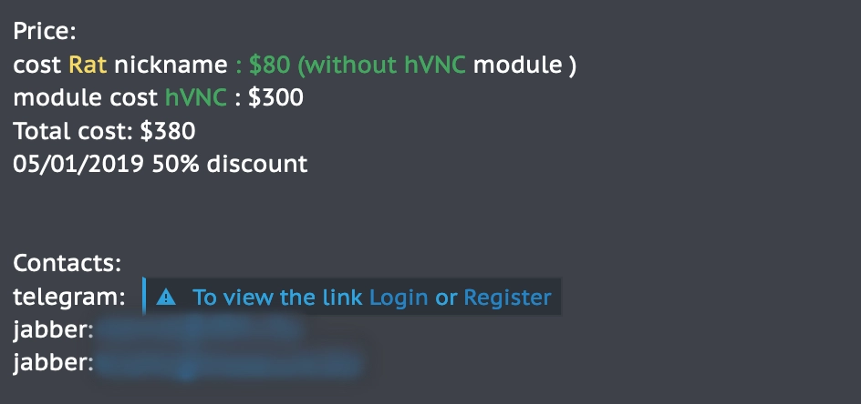 the same contact information for jsworm and razvrat