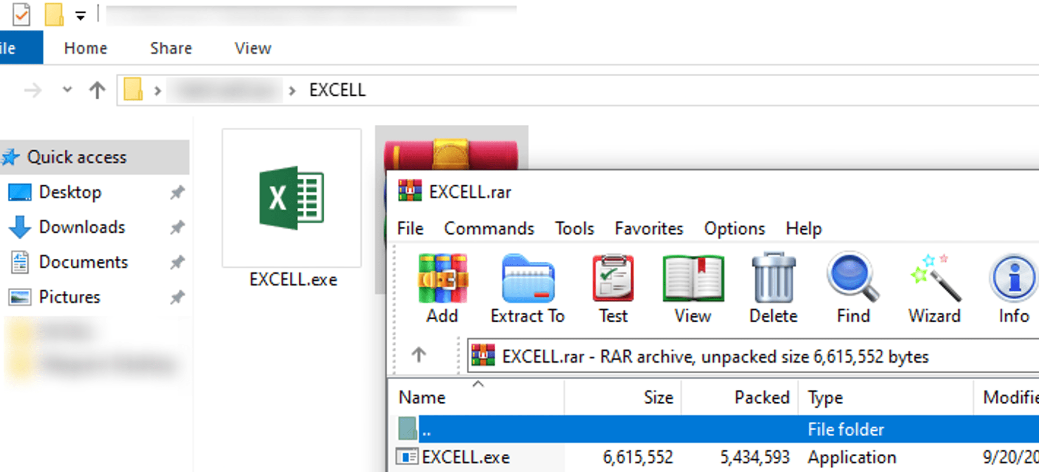 Figure 1. Example of a malicious archive delivered via VietCredCare campaigns, disguised as trusted software