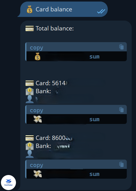 Figure 12. Examples of response from legitimate telegram bots.