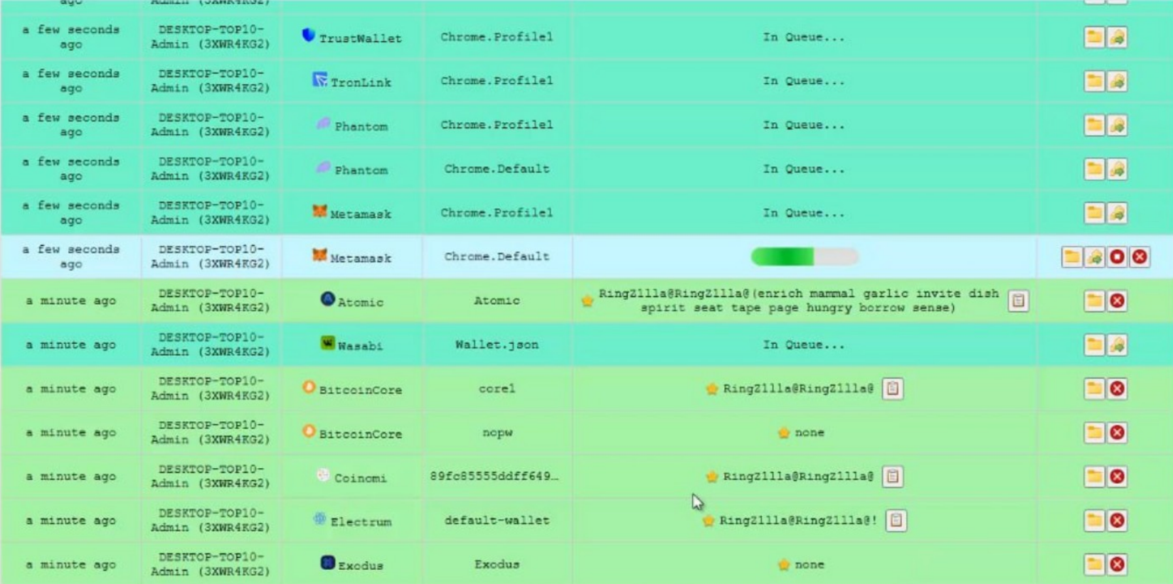 Figure 12: AutoVault module cracking crypto wallet passwords.
