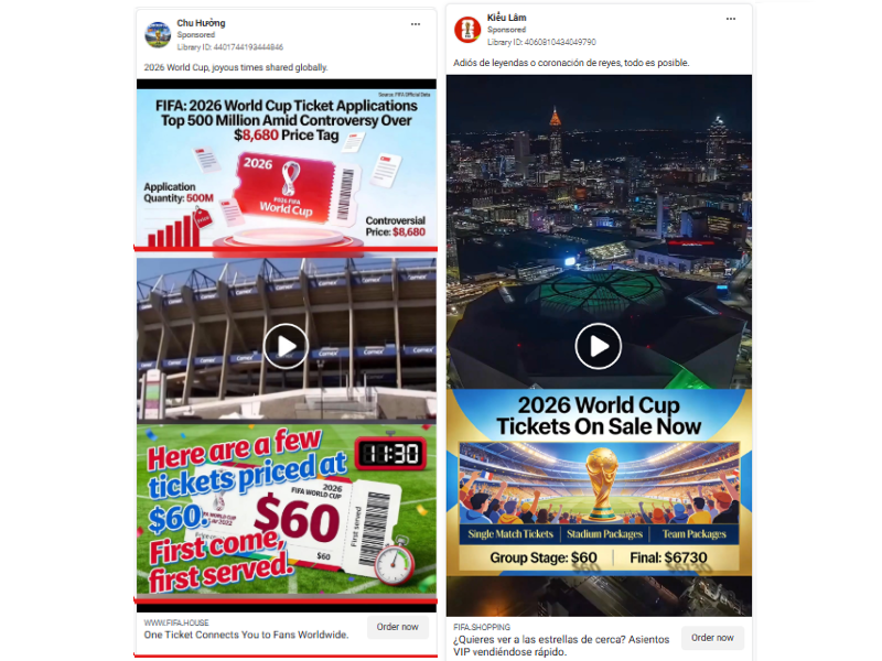 Figure 16: Examples of scam ads abusing Facebook’s advertising platform with fake urgency pricing and countdown timer.