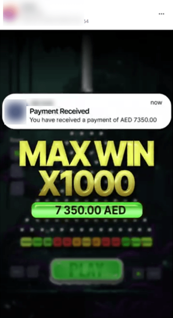 Figure 6. Screenshots of alleged winnings from ‘users’ in Dollars & Euro Pounds.