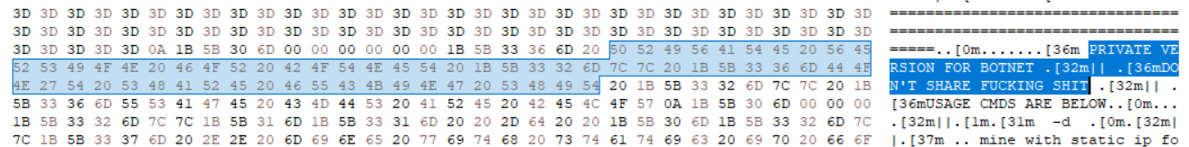 Figure 1. One of the indicators of this customized XMRig malware.