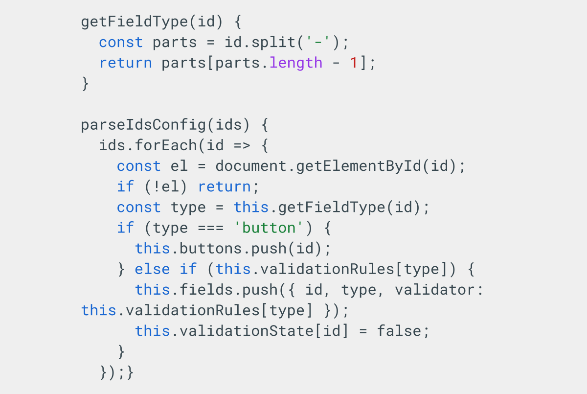 Figure 10. Auto-validator code snippet.