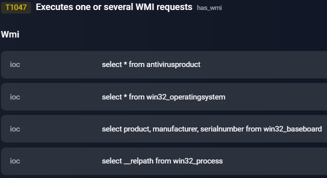 Figure 10. WMI queries at runtime.