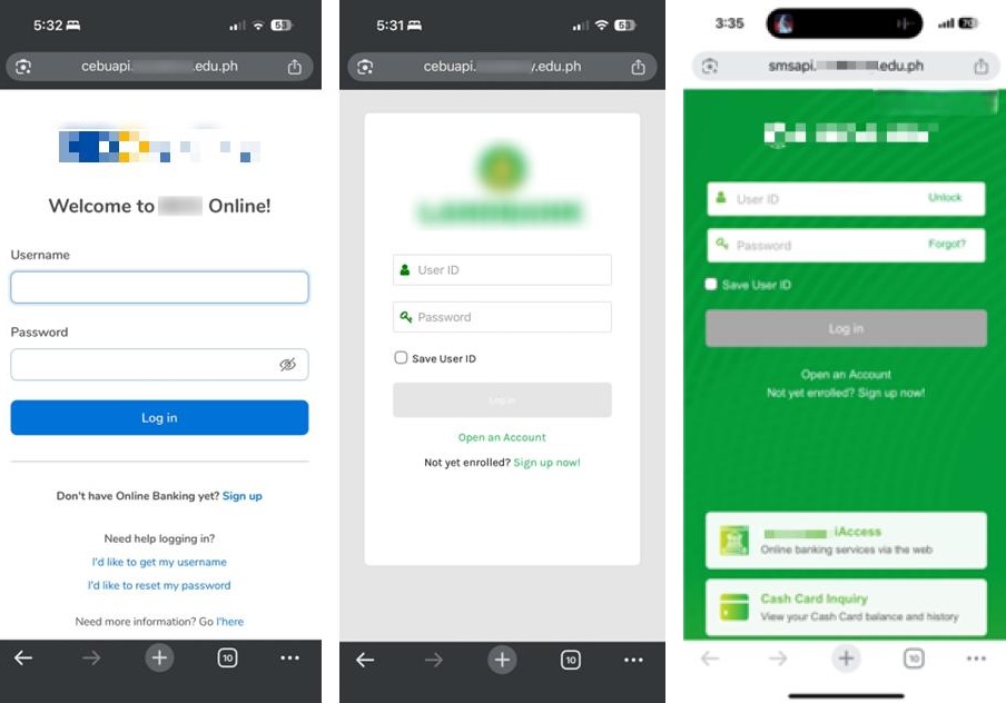 Figure 10. Phishing content hosted on a hijacked subdomain of an educational institution.