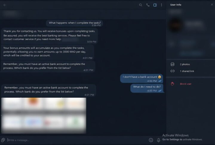 Figure 11. Victims are lured to deposit money to start tasks with lucrative returns and fake success stories. Figure 11. Victims are lured to deposit money to start tasks with lucrative returns and fake success stories.