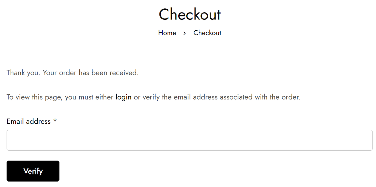 Figure 12. Fake order confirmation page to keep the cat hidden in the bag